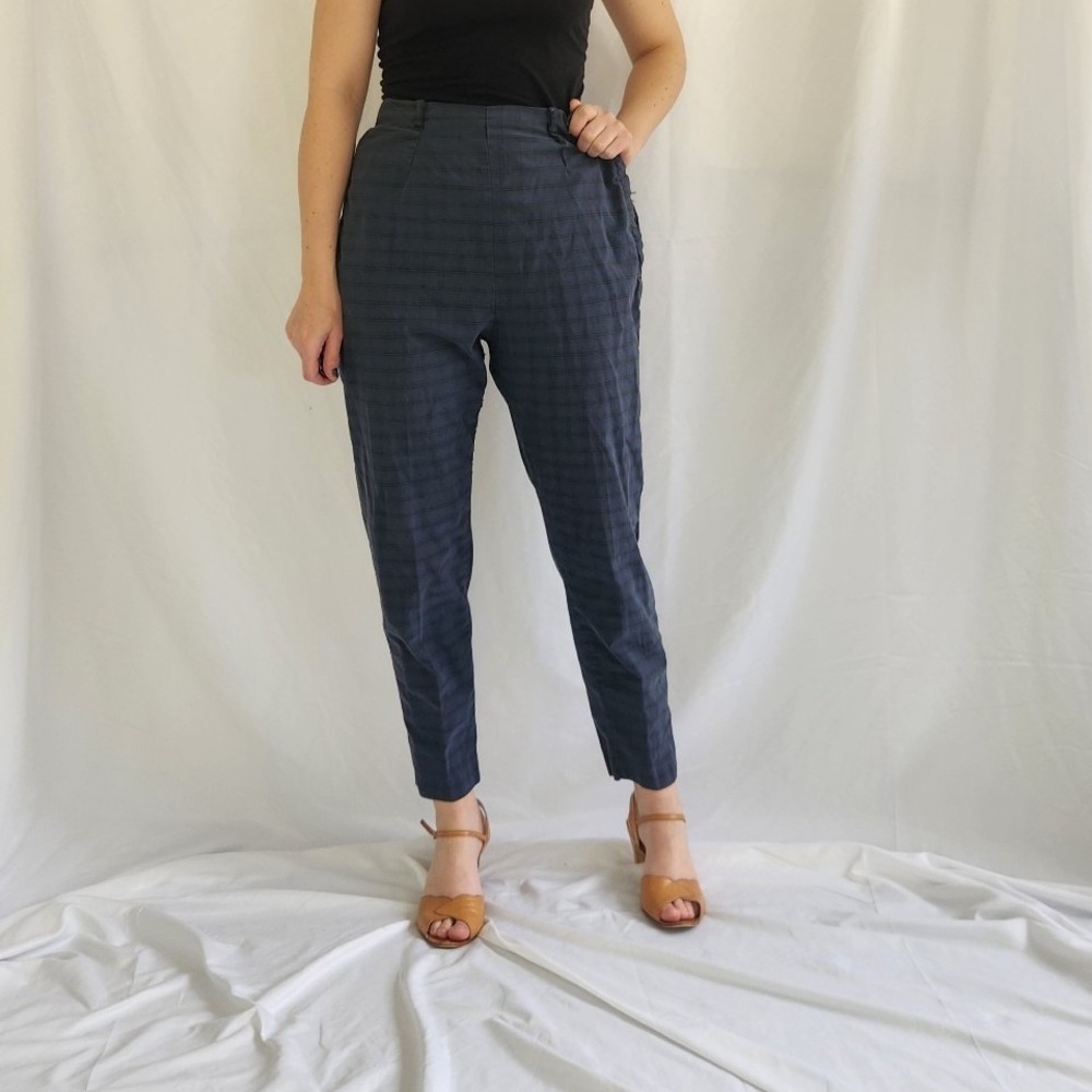 60s Blue and‎ Green Plaid Pants